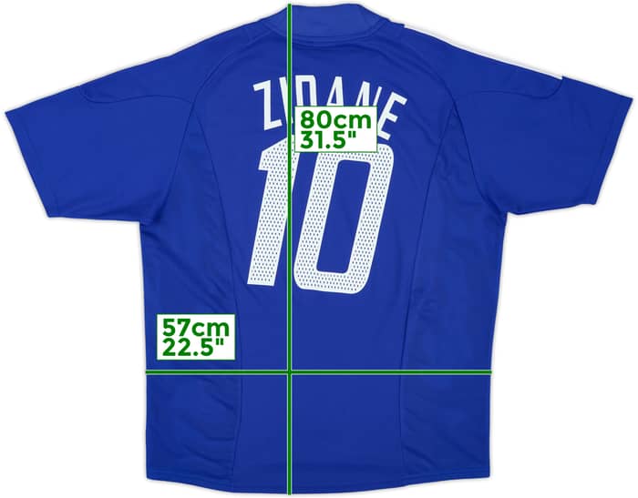 2002-04 France Home Shirt Zidane #10 - 8/10 - (L)