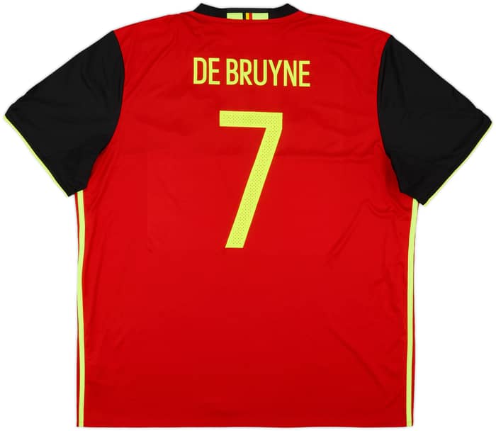 2016-17 Belgium Home Shirt De Bruyne #7 - 10/10 - (XXL)