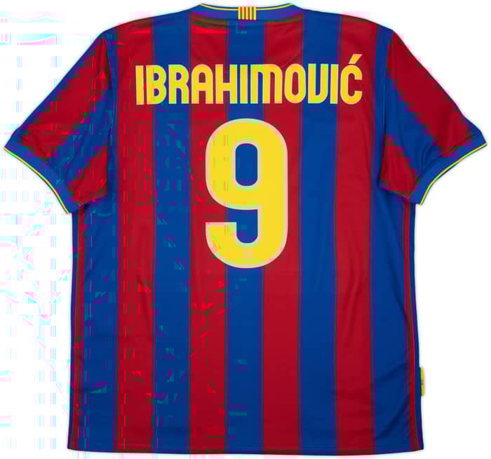 2009-10 Barcelona Home Shirt Ibrahimovic #9 - 8/10 - (L)
