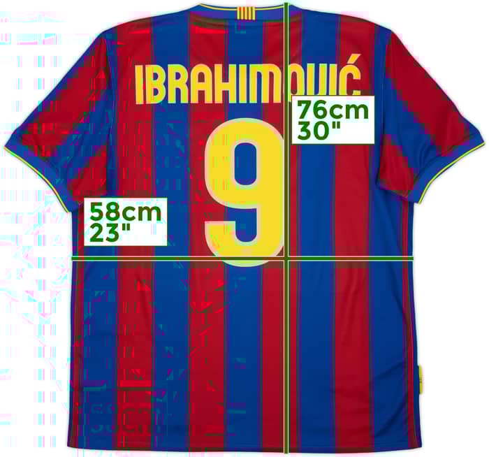 2009-10 Barcelona Home Shirt Ibrahimovic #9 - 8/10 - (L)
