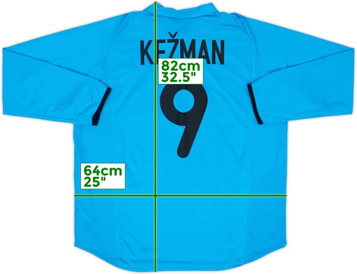 2001-02 PSV Player Issue Away L/S Shirt Kezman #9 - 8/10 - (XXL)