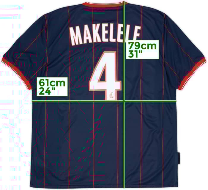2009-10 Paris Saint-Germain Home Shirt Makelele #4 - 8/10 - (XL)