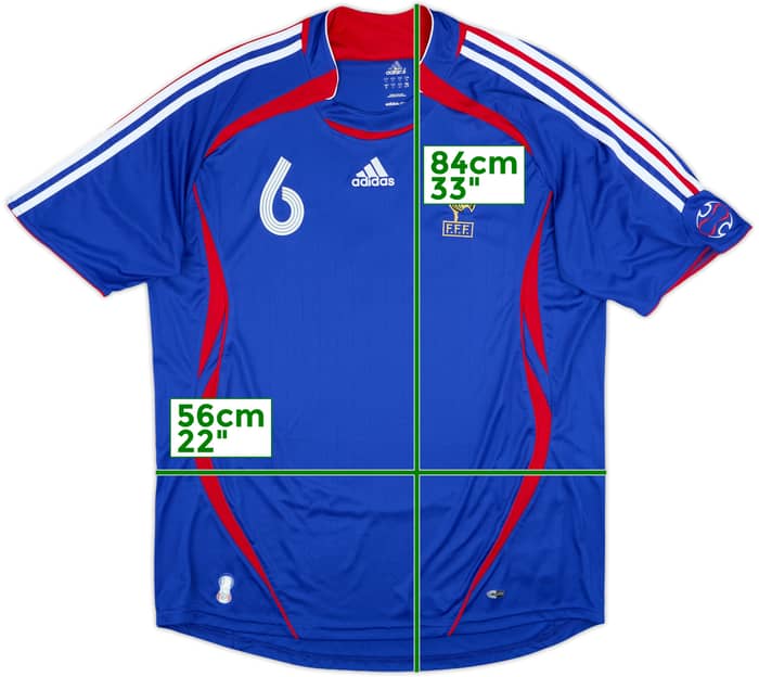 2006-07 France Home Shirt #6 - 8/10 - (XL)