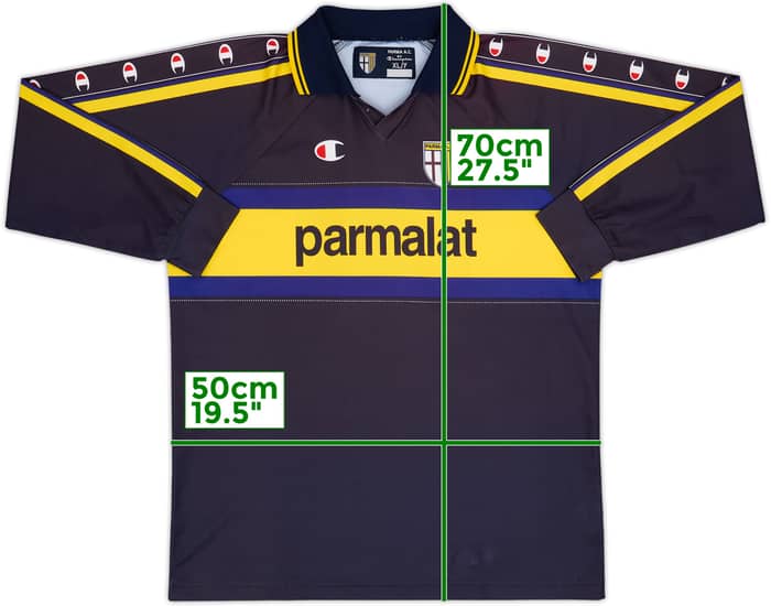 1999-00 Parma Basic Third L/S Shirt #2 - 7/10 - (XL.Boys)