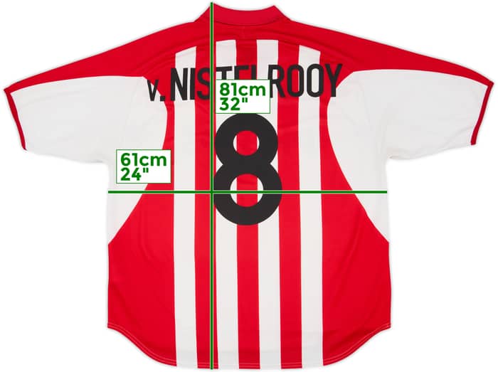 2000-02 PSV Camiseta Local V.Nistelrooy #8 - 8/10 - (XXL)
