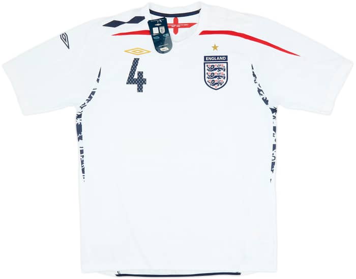 2007-09 England Home Shirt Gerrard #4 (XL)