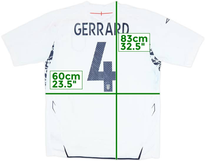 2007-09 England Home Shirt Gerrard #4 (XL)