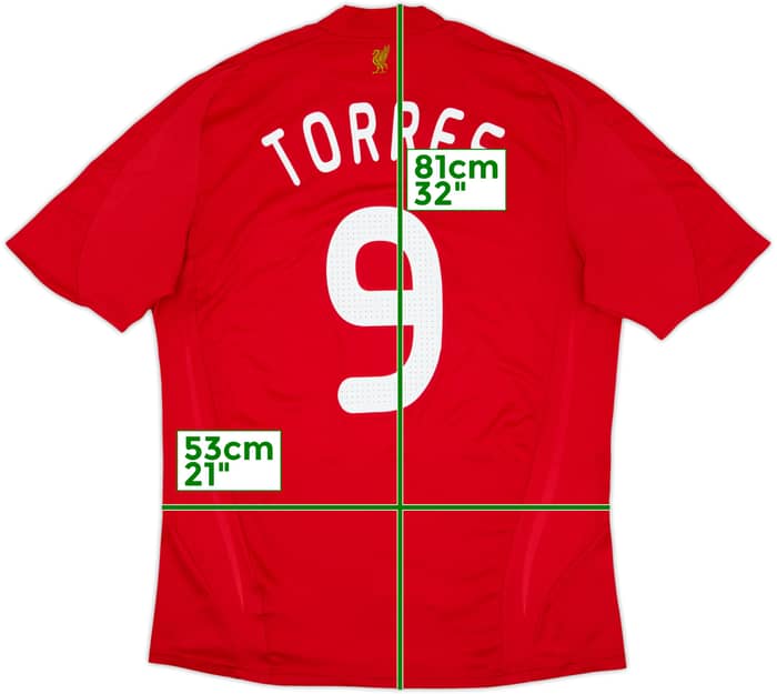 2008-10 Liverpool Home Shirt Torres #9 - 6/10 - (XL)