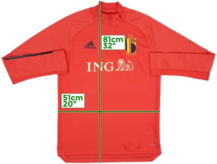 2019-20 Belgium adidas 1/4 Zip Drill Top - 8/10 - (M)