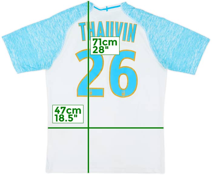 2018-19 Olympique Marseille Home Shirt Thauvin #26 - 6/10 - (M)