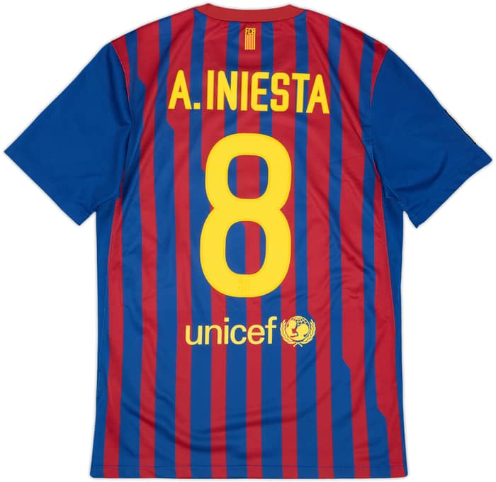 2011-12 Barcelona Home Shirt A.Iniesta #8 - 9/10 - (S)