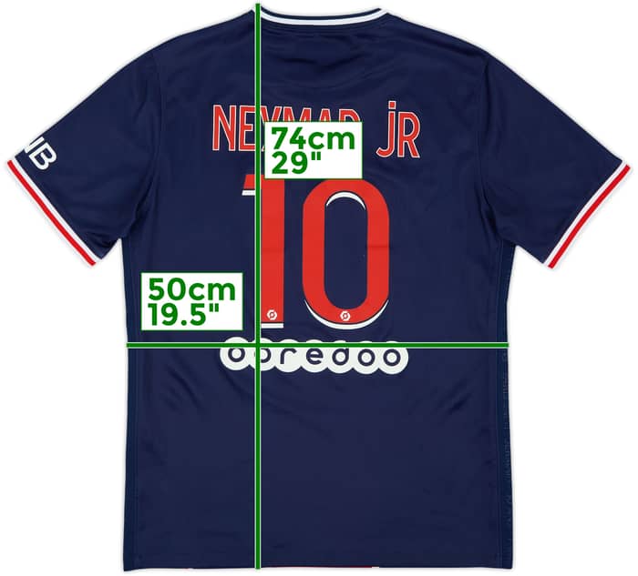 2020-21 Paris Saint-Germain Home Shirt NeymarJr #10 - 9/10 - (M)