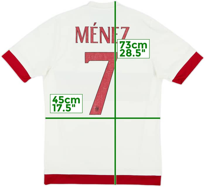 2015-16 AC Milan Away Shirt Menez #7 - 6/10 - (S)