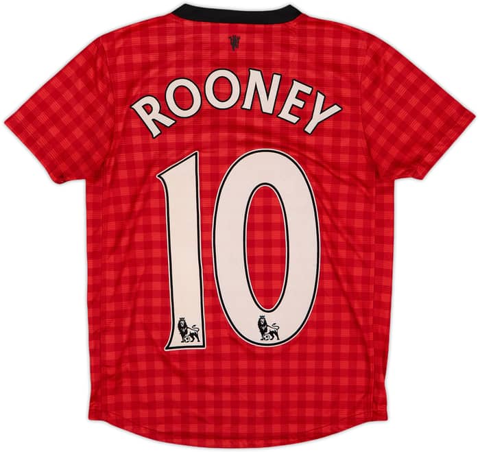 2012-13 Manchester United Home Shirt Rooney #10 - 6/10 - (S.Boys)