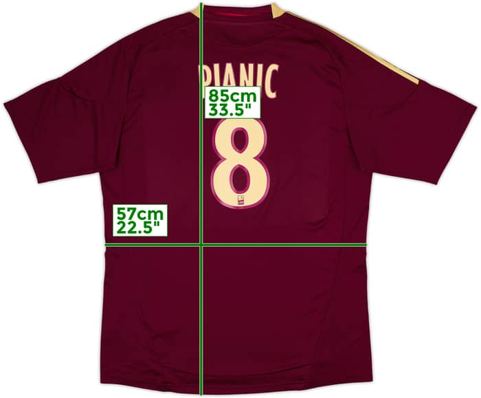 2010-11 Lyon Away Shirt Pjanic #8 - 8/10 - (XL)