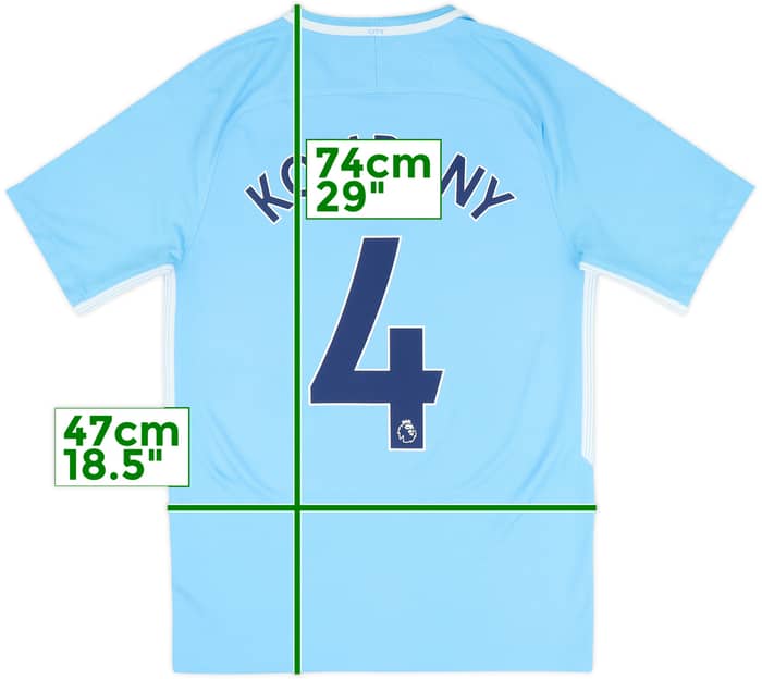 2017-18 Manchester City Camiseta Local Kompany #4 - 8/10 - (S)