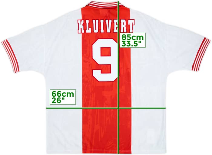 1996-97 Ajax Home Shirt Kluivert #9 (XXL)
