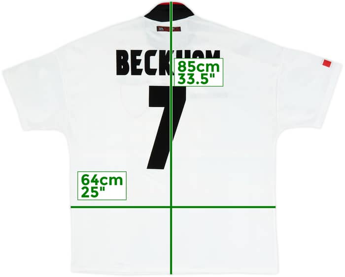 1997-99 Manchester United Away Shirt Beckham #7 - 8/10 - (XXL)