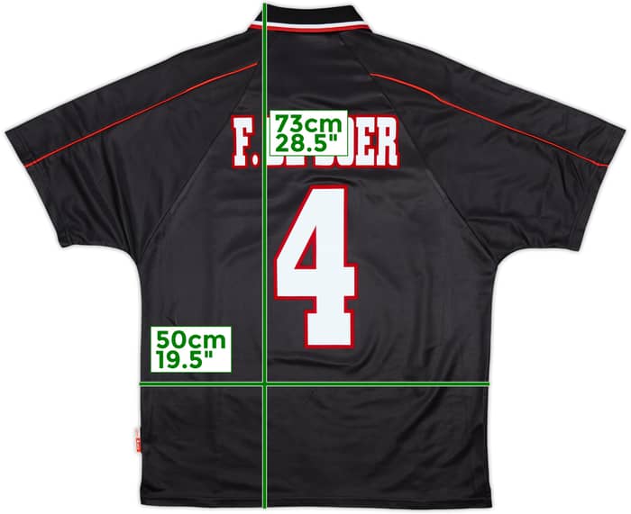 1998-99 Ajax Away Shirt F.De Boer #4 - 6/10 - (M)