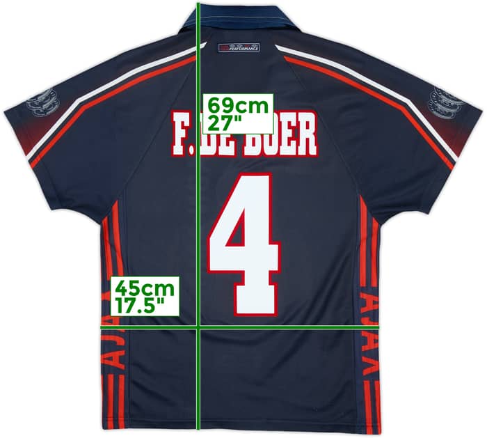 1997-98 Ajax Away Shirt F.De Boer #4 - 6/10 - (S)