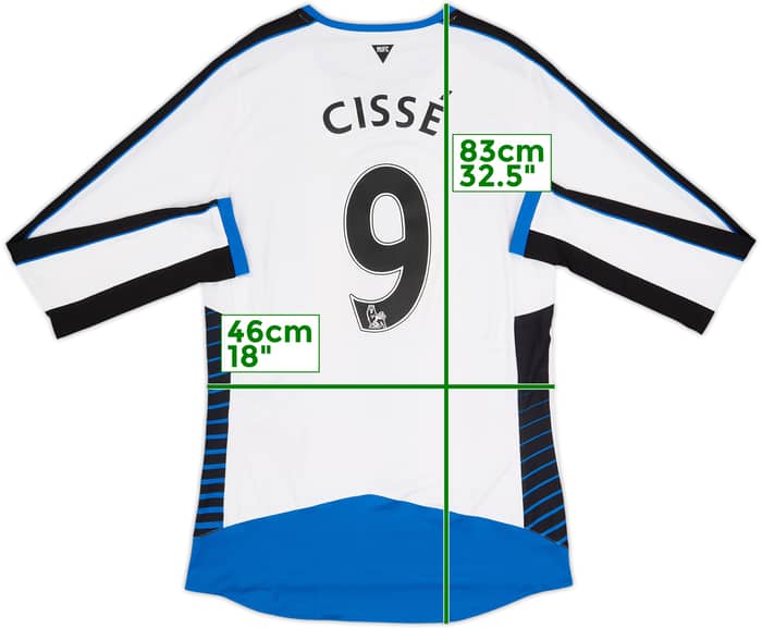 2014-15 Newcastle Player Issue ACTV Fit Home L/S Shirt Cisse #9 - 8/10 - (XL)