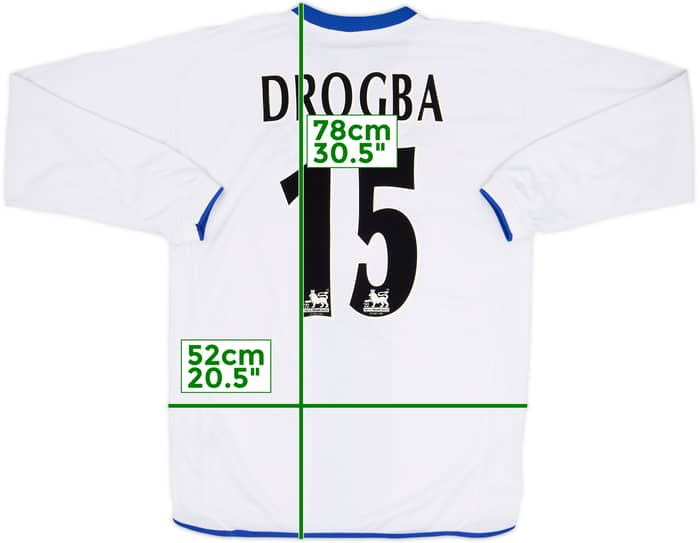 2003-05 Chelsea Away L/S Shirt Drogba #15 - 8/10 - (L)