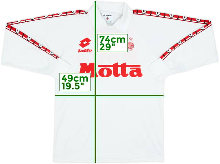 1995-96 AC Milan Lotto Training L/S Shirt - 8/10 - (S)