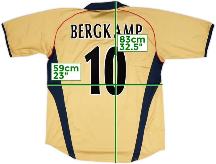 2001-02 Arsenal Away Shirt Bergkamp #10 - 8/10 - (XXL)
