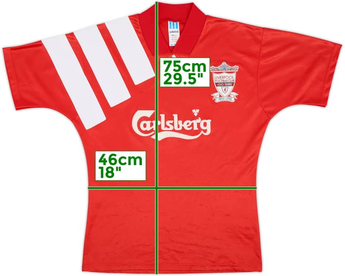1992-93 Liverpool Centenary Home Shirt - 8/10 - (M)