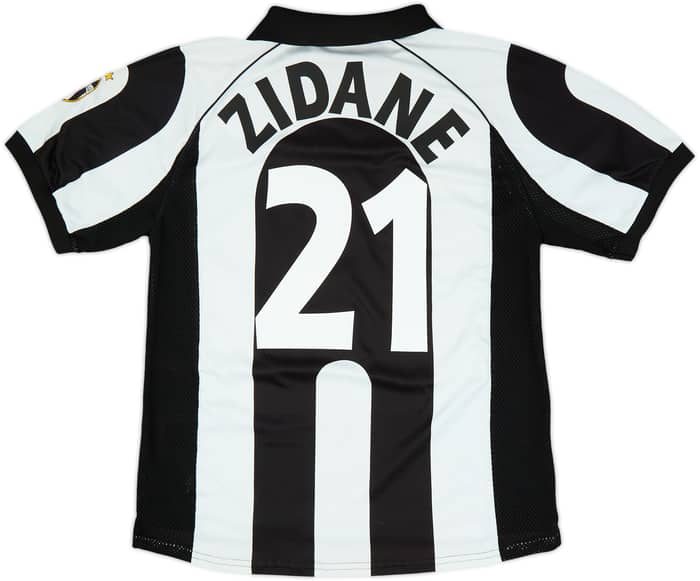 1997-98 Juventus Centenary Home Shirt Zidane #21 - 7/10 - (L)