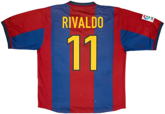 1998-00 Barcelona Home Shirt Rivaldo #11 - 5/10 - (XL)