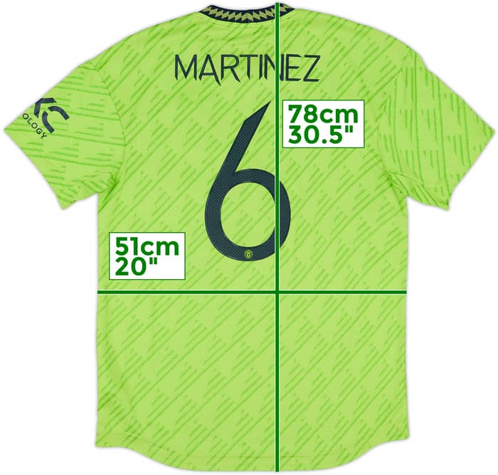 2022-23 Manchester United Authentic Third Shirt Martinez #6 - 8/10 - (L)
