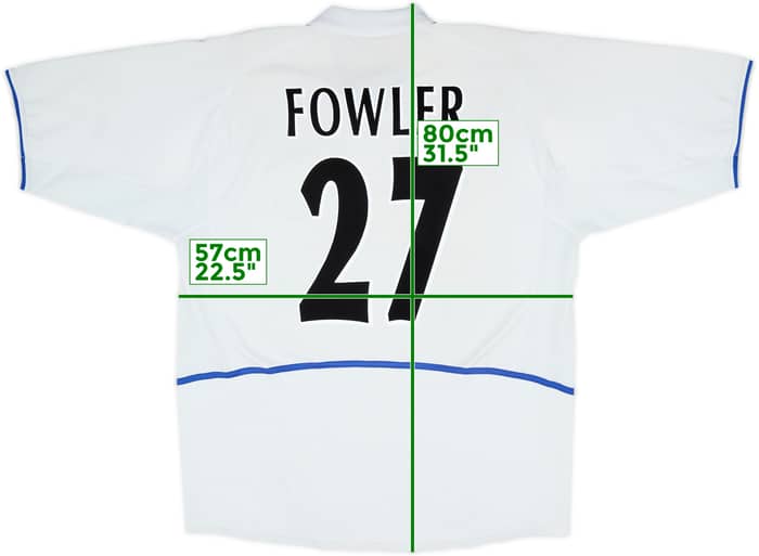 Camiseta de local del Leeds United 2002-03 Fowler #27 - 5/10 - (XL)