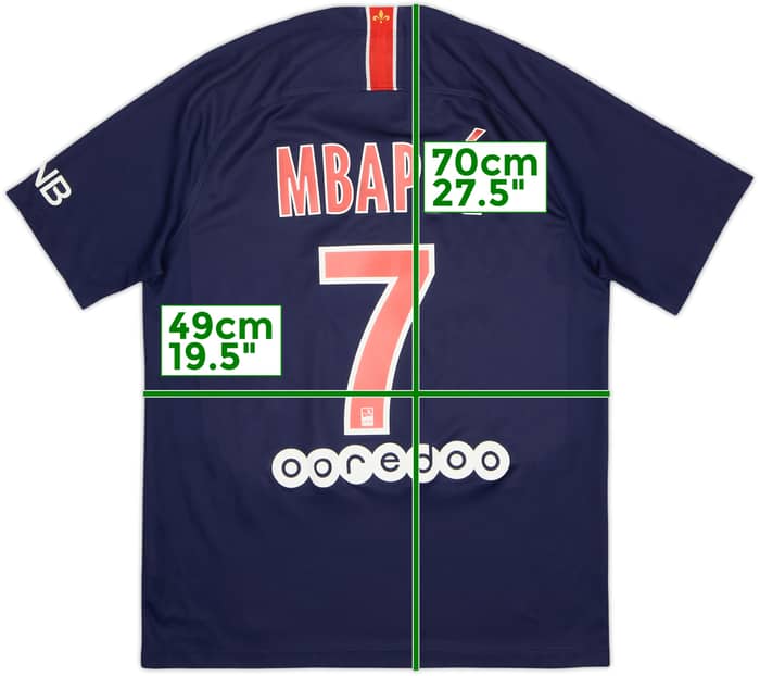 2018-19 Paris Saint-Germain Home Shirt Mbappe #7 - 7/10 - (M)