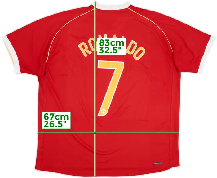 2006-07 Manchester United Home Shirt Ronaldo #7 - 8/10 - (3XL)