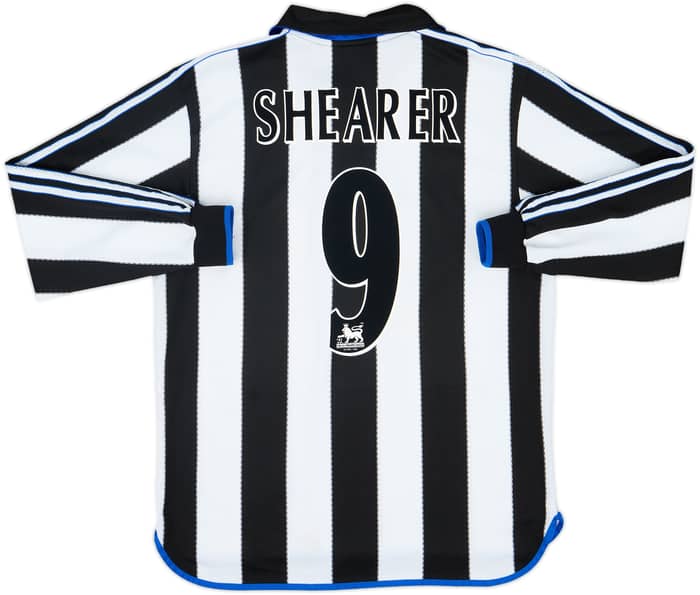 2000-01 Newcastle Home L/S Shirt Shearer #9 - 8/10 - (L)