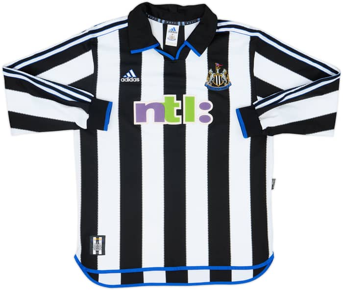2000-01 Newcastle Home L/S Shirt Shearer #9 - 8/10 - (L)