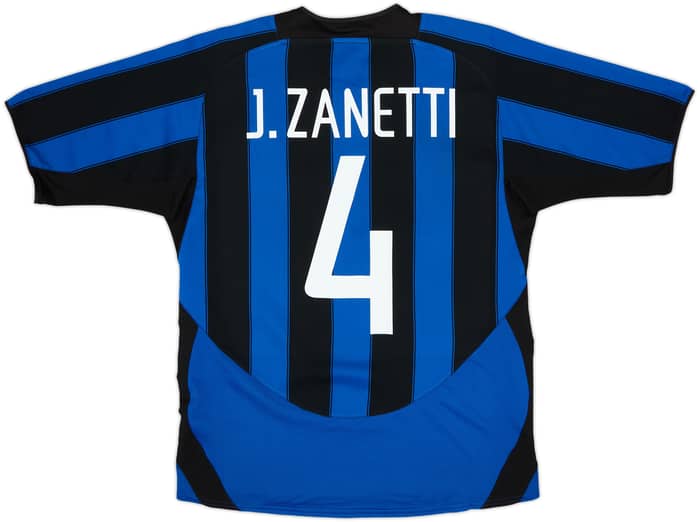 2003-04 Inter Milan Home Shirt J.Zanetti #4 - 6/10 - (M)