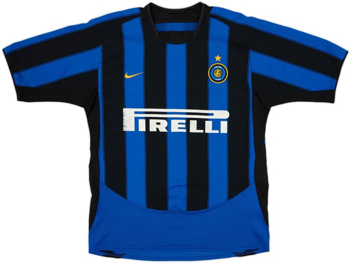 2003-04 Inter Milan Home Shirt J.Zanetti #4 - 6/10 - (M)