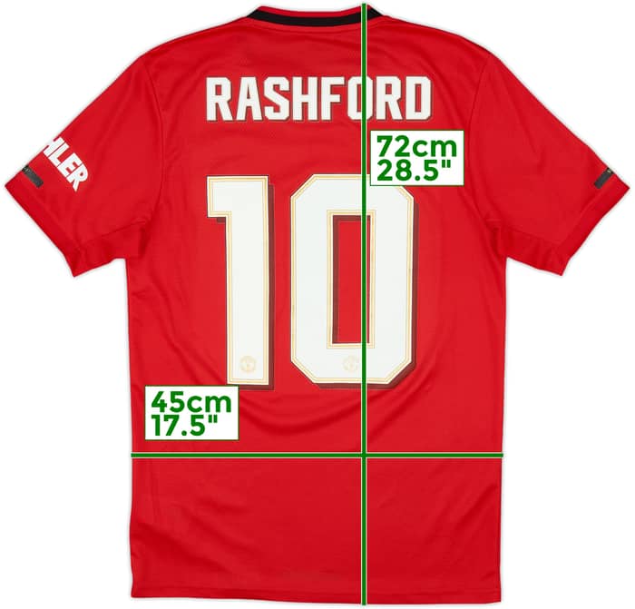 2019-20 Manchester United Home Shirt Rashford #10 - 8/10 - (S)