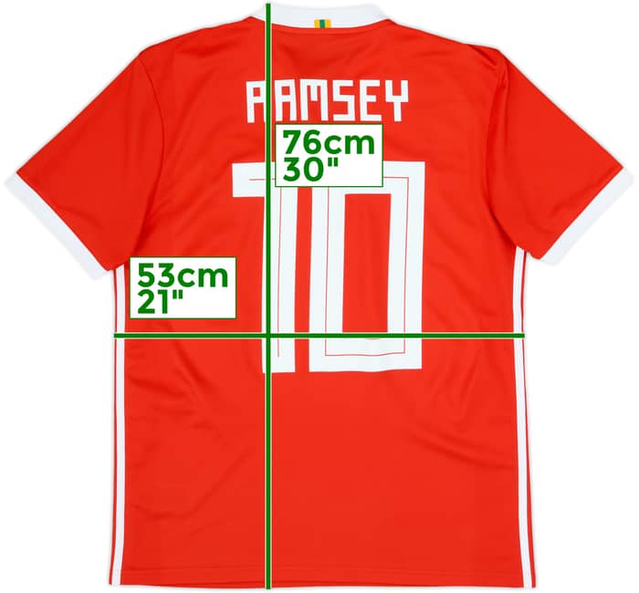 2018-19 Wales Home Shirt Ramsey #10 - 10/10 - (M)