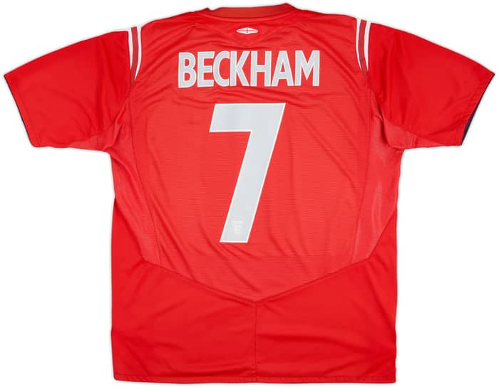 2004-06 England Away Shirt Beckham #7 - 5/10 - (L)