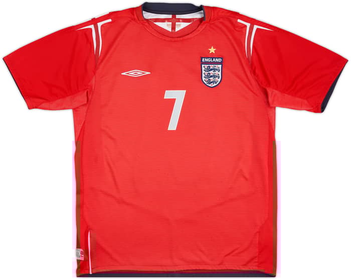 2004-06 England Away Shirt Beckham #7 - 5/10 - (L)