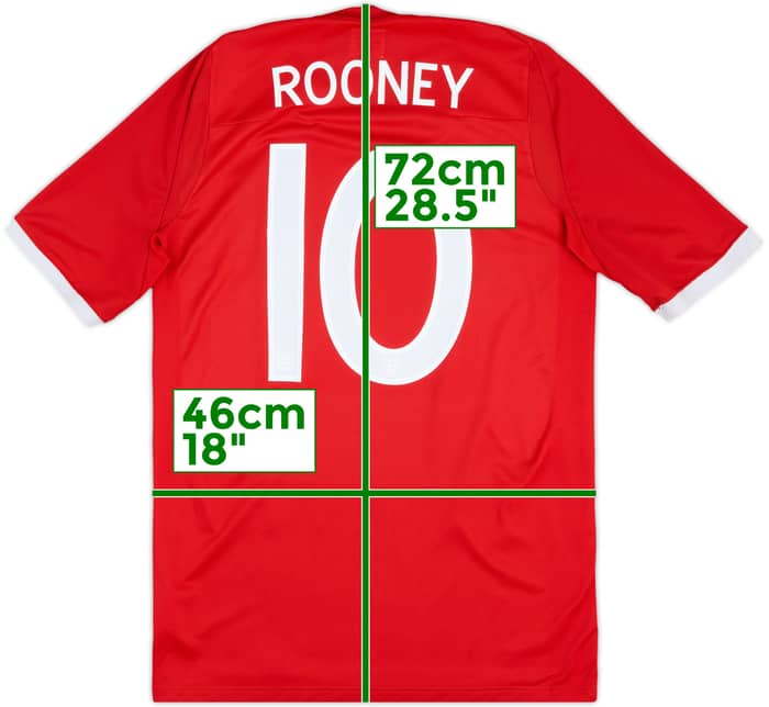 2010-11 England Away Shirt Rooney #10 - 8/10 - (M)