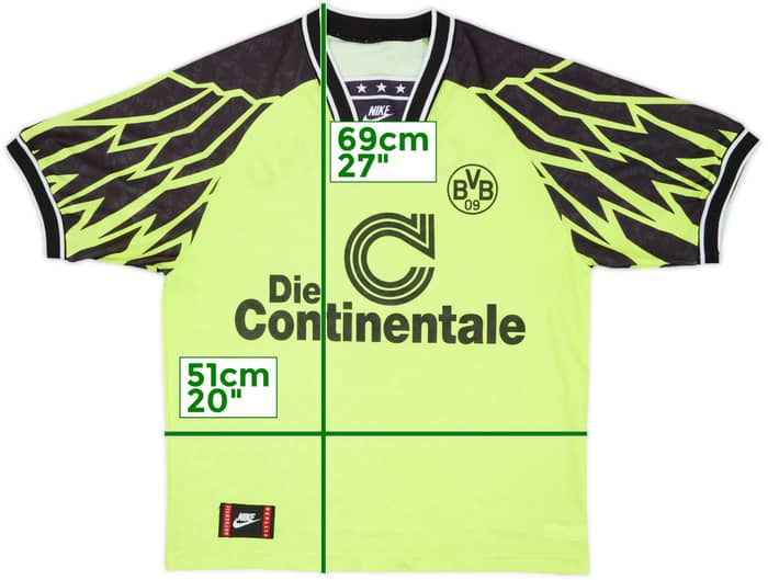 Camiseta de local del Borussia Dortmund 1994-95 #9 - 8/10 - (L)