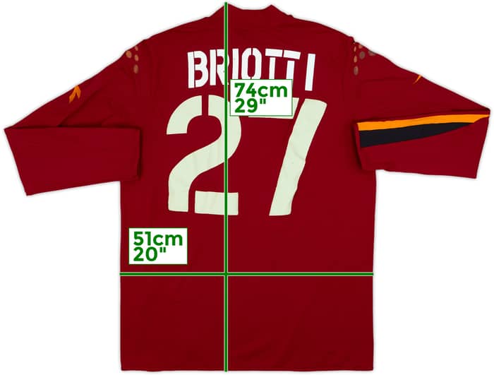 2004-05 Roma Home L/S Shirt Briotti #27 - 4/10 - (XL)