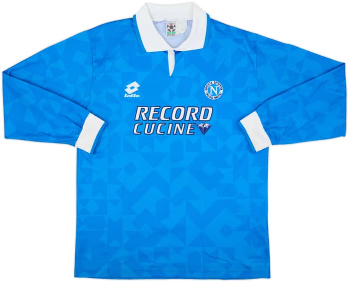 1994-96 Napoli Home L/S Shirt - 5/10 - (L)