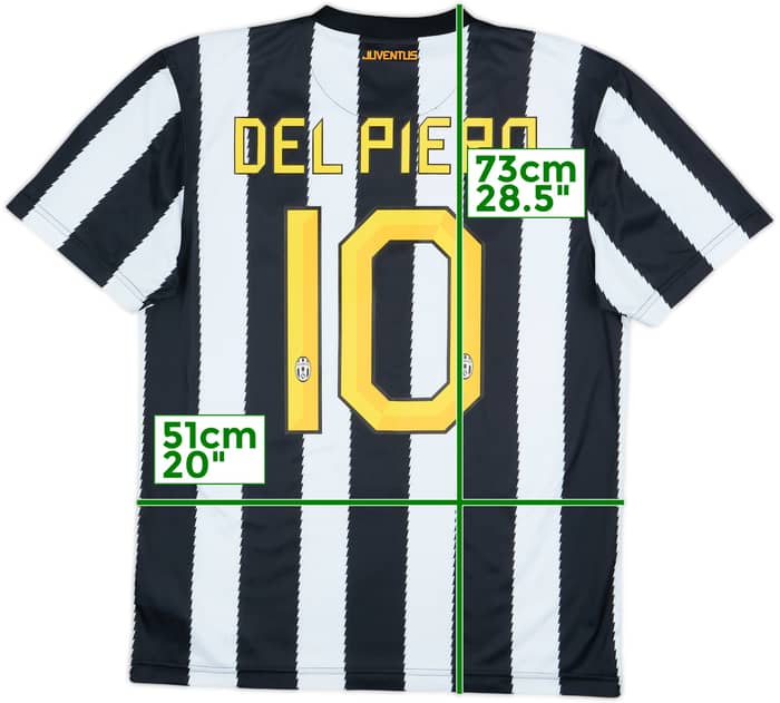 2010-11 Juventus Basic Home Shirt Del Piero #10 - 8/10 - (M)