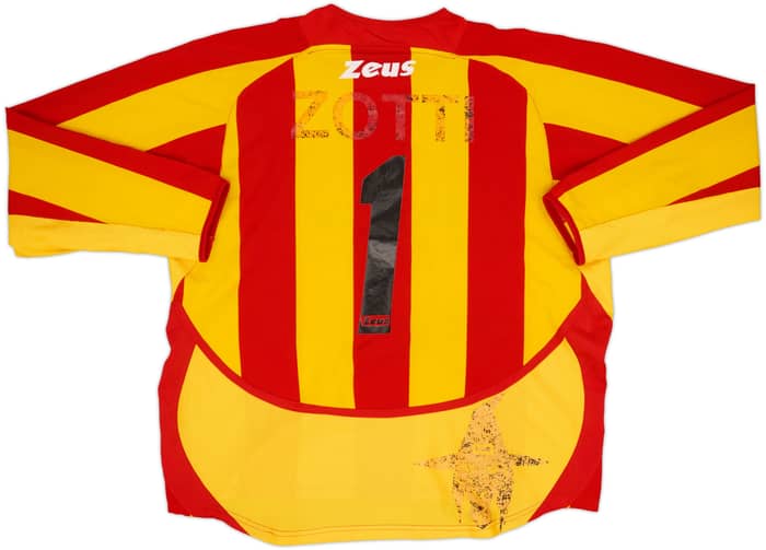 Camiseta de local del Benevento 2004-05 L/S Zotti #1 - 4/10 - (XL)