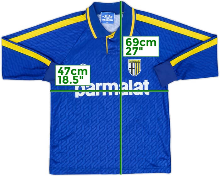 1992-93 Parma Third L/S Shirt #18 - 9/10 - (XS)